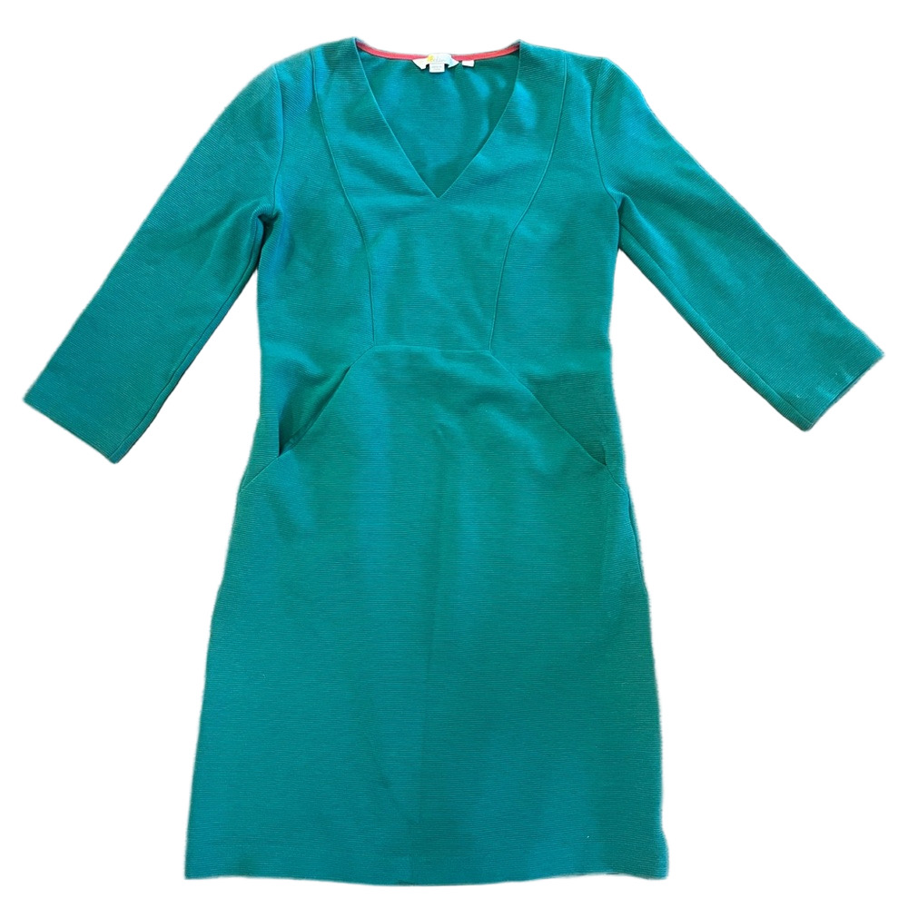 Boden Bronte Ottoman Ponte Sheath Dress Green Size 2R - Picture 2 of 6